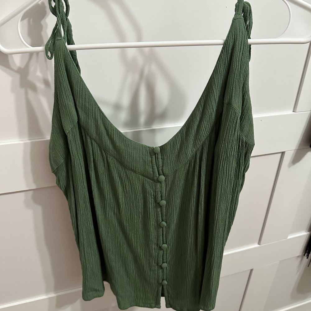 O'Neill Green Button-Front Camisole